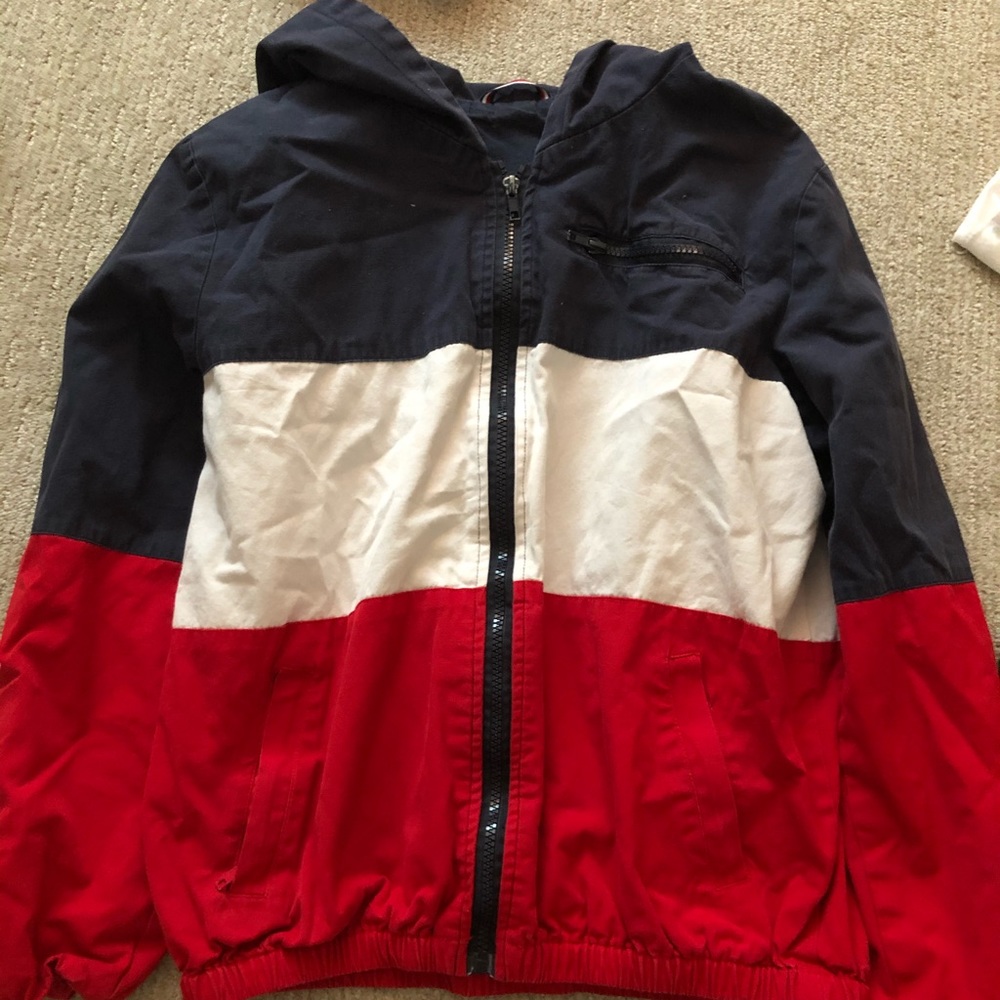 Red, White, and Navy blue Brandy Melville jacket
